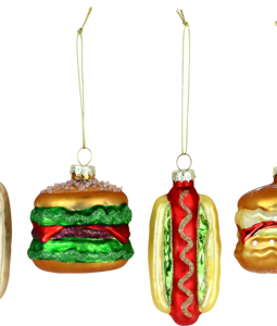 8678 GLASS JEWELRY FAST FOOD S/4